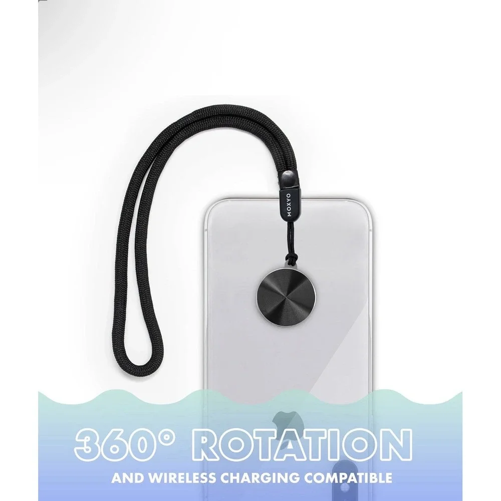 Moxyo Phone Wrist Universal Smartphone‎ Lanyard - Pink Donut/Black Lanyard